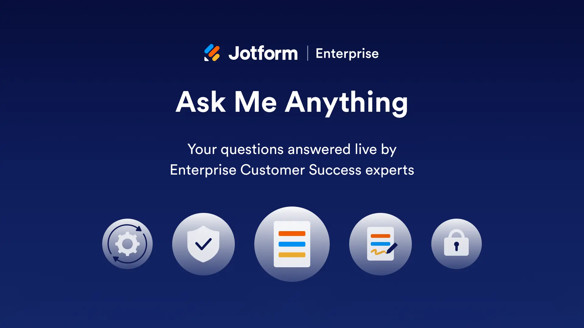 2024 webinar cover: Ask Me Anything, your questions answered live by Enterprise Customer Success experts